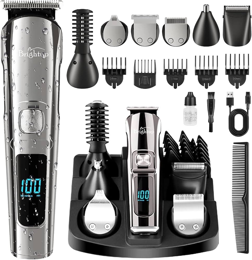 Professional barber tools and grooming kit